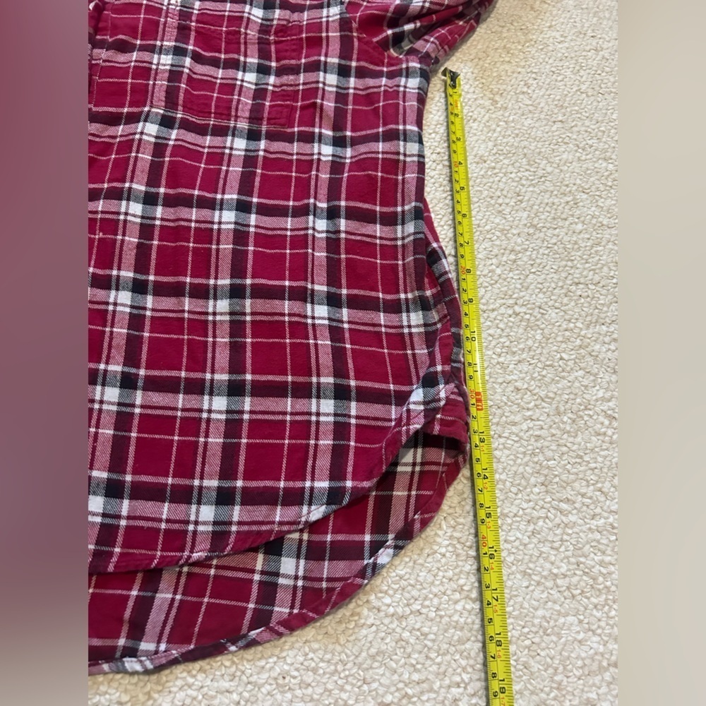 Wrangler Wrancher plaid 100% cotton button up. Size XL. Red. Flannel. - Picture 11 of 12